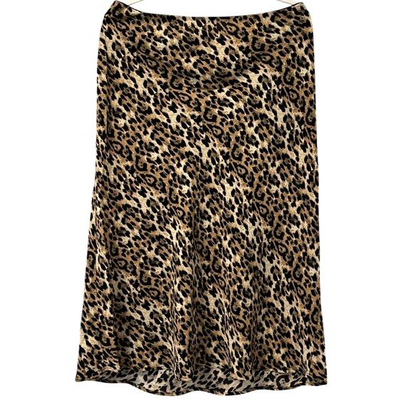 Oat New York Dresses & Skirts - NWT OAT New York Pull On Satin Leopard Print Midi Skirt